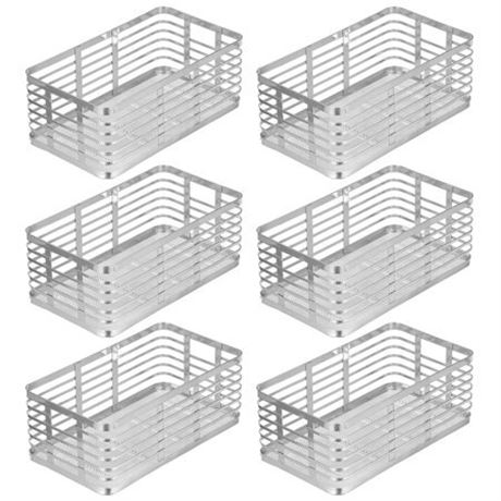 MDesign Modern Decor Metal Wire Food Organizer Storage Bin Basket for Kitchen