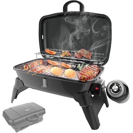 CAMPLUX Small Propane Grill 10,000 BTU, Portable Propane Grills 189 Square