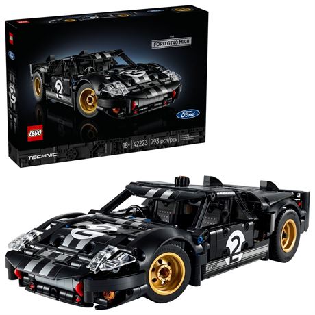 LEGO Technic 1966 Ford GT40 MKII Race Car Building Set for Adults - Collectible
