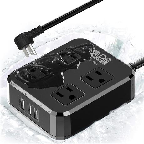 Outdoor Power Strip Weatherproof, Waterproof Surge Protector with 4 Wide Outlet