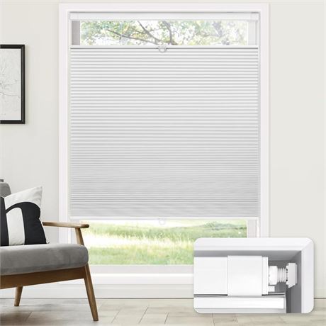 LazBlinds No Tools No Drill Cordless Cellular Shades, Top Down Bottom Up (TDBU)