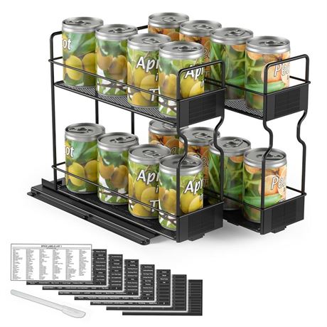 SpaceAid Pull Out Spice Rack Organizer for Cabinet, Heavy Duty Slide Out