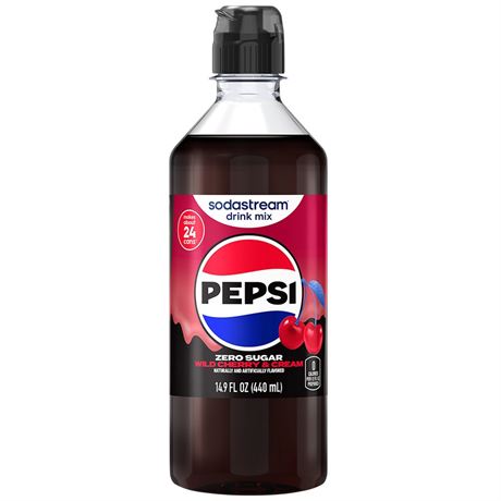 NEW sodastream Pepsi Wild Cherry Zero Drink Mix, 14.9oz