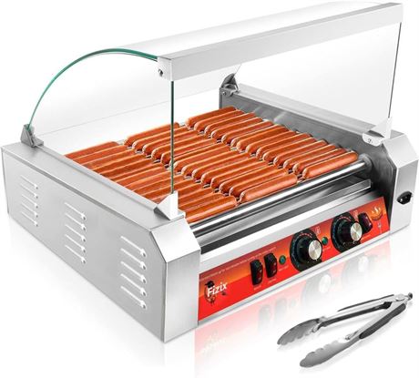 1670w Hot Dog Rollers,11 Rollers 30 Hotdog Roller Grill,Stainless Steel Hot Dog