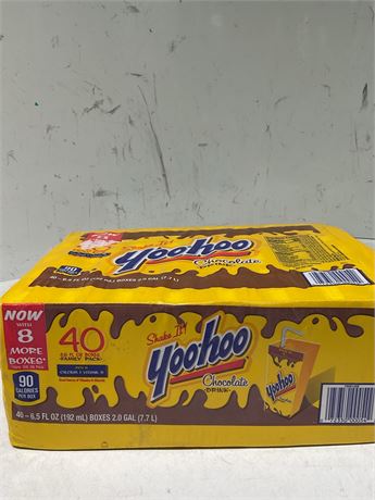 Yoo-hoo Chocolate Drink Boxes, Chocolate, 6.5 Oz Box, 40/Carton 072350000542 -