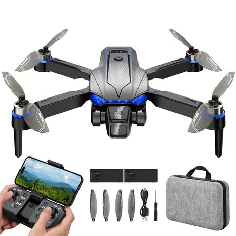 Foldable FPV Drone with 1080P Camera, RC Mini Drone for Kids and Adults, 2