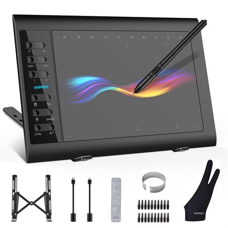 XOPPOX Graphics Drawing Tablet 10 x 6 Inch Large Active Area with 8192 Levels