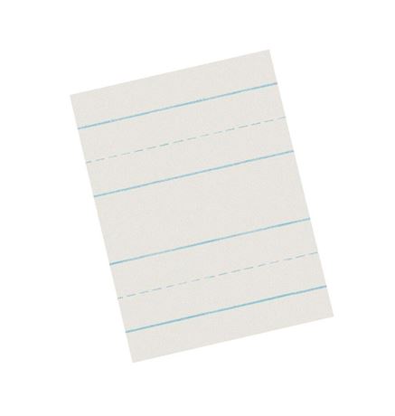 Skip-a-Line Ruled Newsprint Paper, 30 Lbs., 11 X 8-1/2, White, 500 Shts/Pack