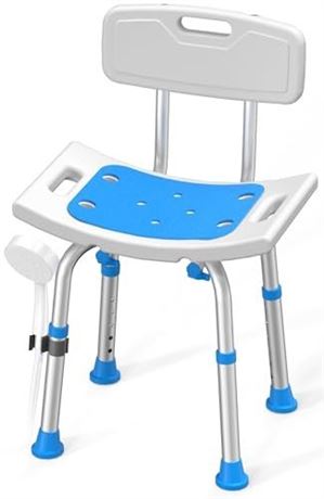 HOMLAND Shower Chair for Inside Shower with Removable Back, FSA/HSA Eligible