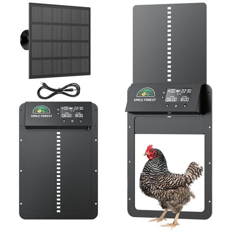 Automatic Chicken Coop Door with Light Sensor & Timer Control - Multi-Mode