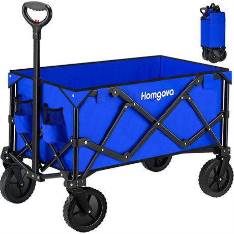 Collapsible Folding Wagon Cart,Heavy Duty Garden Cart with All Terrain