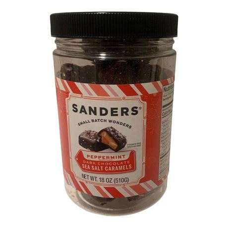 Sanders Small Batch Wonders Peppermint Dark Chocolate Sea Salt Caramels, 18 Oz.