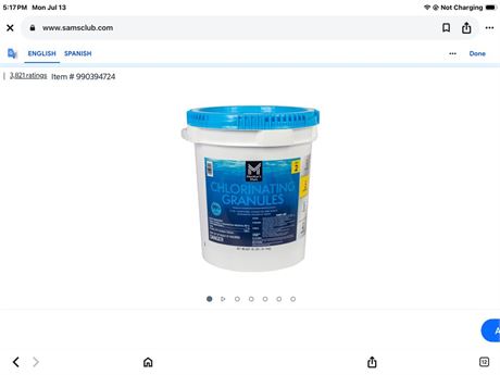 Member's Mark Chlorinating Granules, 40 lbs