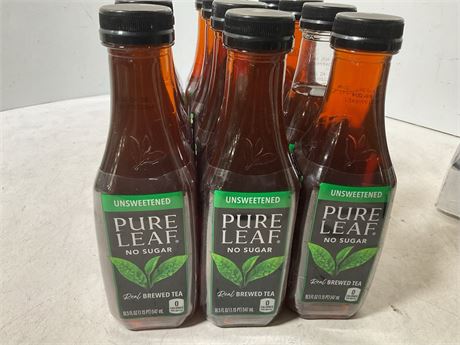 Pure Leaf un-Sweetened Tea Iced Tea, Bottled Tea Drink, 18.5 fl oz, 12 Pack