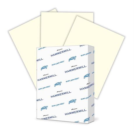 Hammermill Colored Paper, 20 lb Cream Printer Paper, 8.5 x 11-1 Ream (500