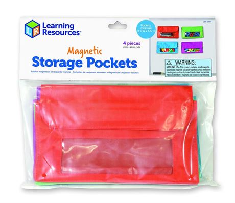 OFFSITE Learning Resources Magnetic Storage Pockets, Set of 4 in 4