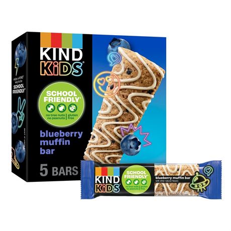 KIND Kids Blueberry Muffin Bar with Other Natural Flavors, Tree Nut Free,