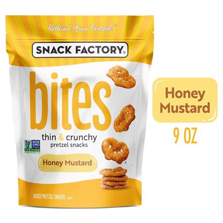Snack Factory Honey Mustard Bites, (2) 9 oz Bag