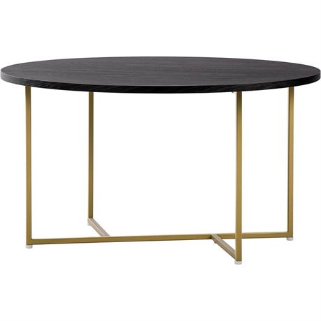 Ines Round Coffee Table French Black - Adore Decor