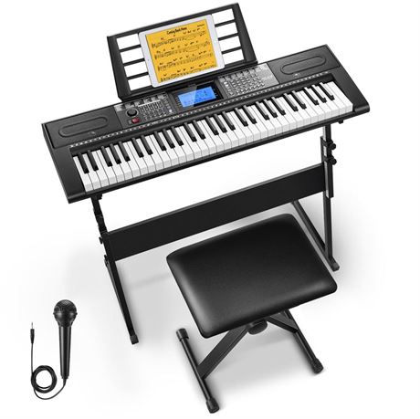 Donner 61 Key Keyboard Piano, Electric Piano Keyboard Kit with 249 Voices, 249