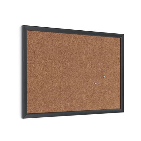 U Brands Cork Bulletin Board, 17" x 23", Black Wood Frame (026U00-01) 17'' x