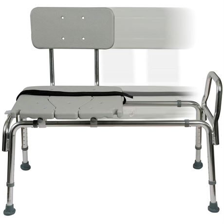 DMI Tub Transfer Bench and Shower Chair with Non Slip Aluminum Body, FSA