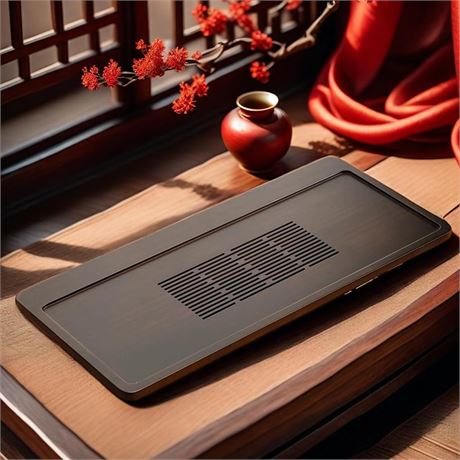 Large 23 Inch Bamboo Chinese Gongfu Tea Ceremony Tray with Drain Drainage Tea