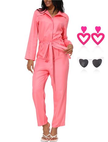 OFFSITE CICOCI Adult Pink Jumpsuit Women Bachelorette Outfit Oversize Movie