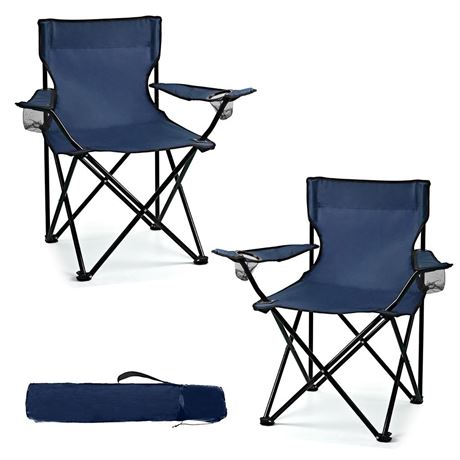 2 Pack Camping Chairs - Lightweight and Supportive Chairs for Teens and