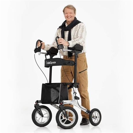 OasisSpace Upright Walker with 12” Pneumatic Wheel, All Terrain Up Rollator