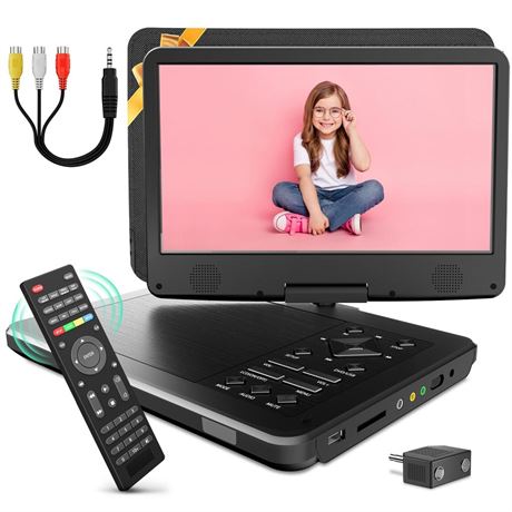 12.5" Portable DVD Player with10.1 HD IPS Screen for Kids,Car DVD Player with