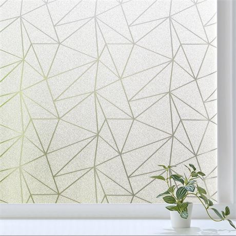 NINETREX Window Privacy Film Frosted Glass Window Clings Decorative Coverings