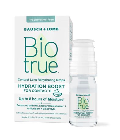 Biotrue Hydration Boost Rehydrating Contact Lens Eye Drops from Bausch + Lomb,