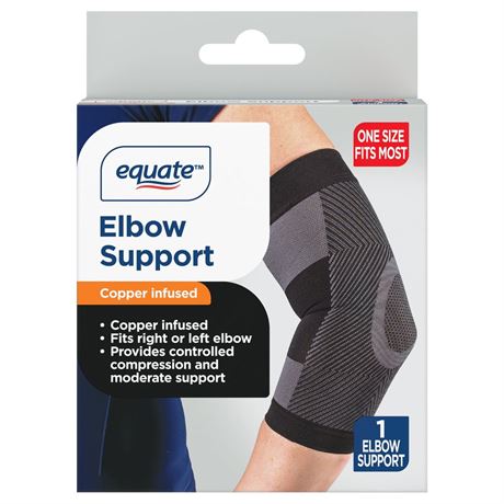 Equate Copper Infused Elbow Support for Compression and Moderate Support, 1