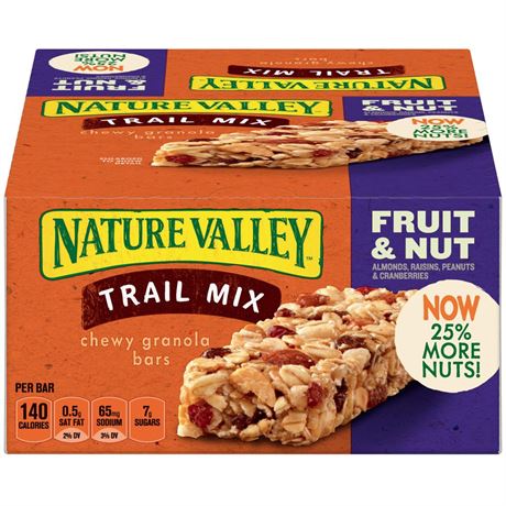 Chewy Trail Mix Bars, Beige, 16PK