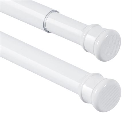 2 Pack Shower Curtain Rod 56-104 Inch, 1"Diameter Spring Long Adjustable