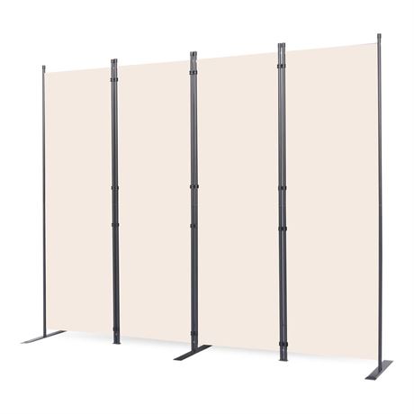Room Divider, 4 Panel Folding Privacy Screens with Wider Support Feet, 6 Ft