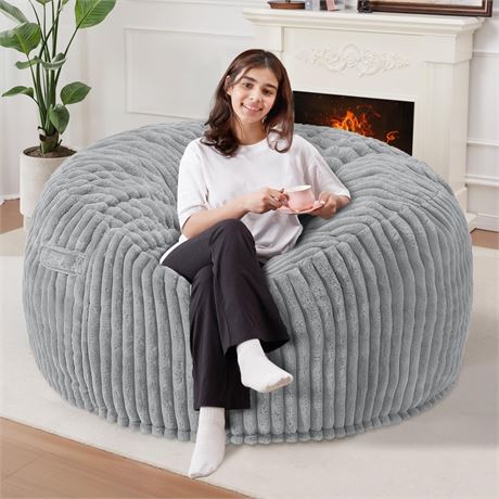 Homguava 3 FT Bean Bag Chair,3' Big Bean Bag,Large Bean Bag Chairs for Adults