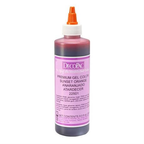 DecoPac Sunset Orange Premium Gel Color