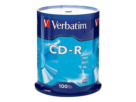 Verbatim CD-R Discs - 700MB/80min - 100 Pack Spindle