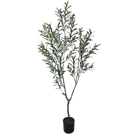 Artificial Olive Tree for Home Decor, 6ft Tall, Living Room, Dining Room,