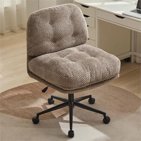 Criss Cross Chair on Wheels Wider & Thickened, Cross Legged Office Chair