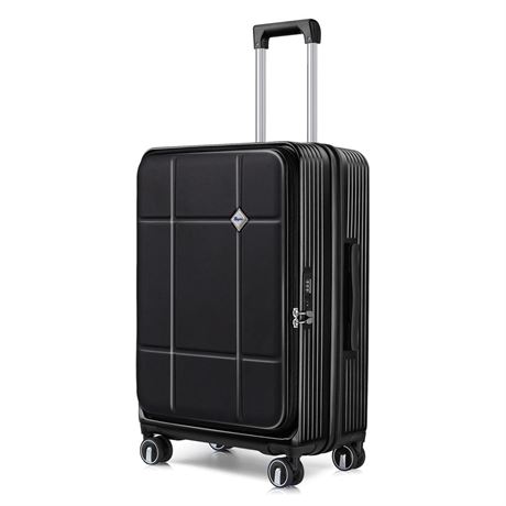 Hardside Travel Luggage Suitcase: PC Rolling Suitcase with Aluminum Alloy Lever