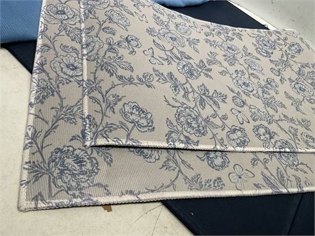 Laura Ashley Iris Wellness Mats 17.5 x 48 “.  17.5 x 28”