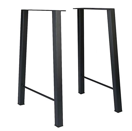 TENGCHANG 2 PCS 28'' Industry Trapezoid Dinning Table Legs Metal Steel Desk
