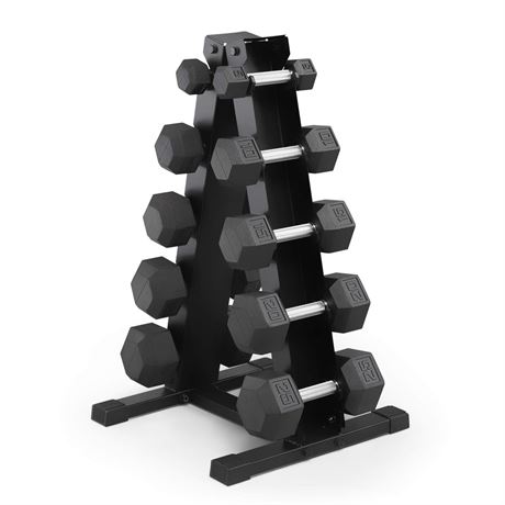 Box 2 Marcy 150lb Rubber Hex Dumbbell Set DBR-1347
