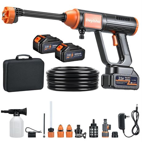Deyisha 1750 PSI Upgraded Cordless Pressure Washer with Brushless Motor, 2 *