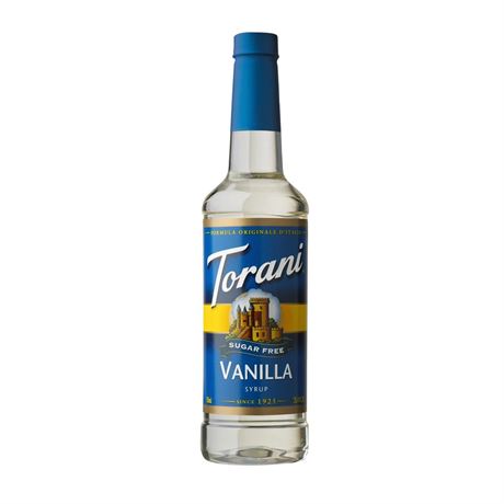 Torani Sugar Free Vanilla Syrup, Plastic Bottle, Coffee Flavoring, No Known