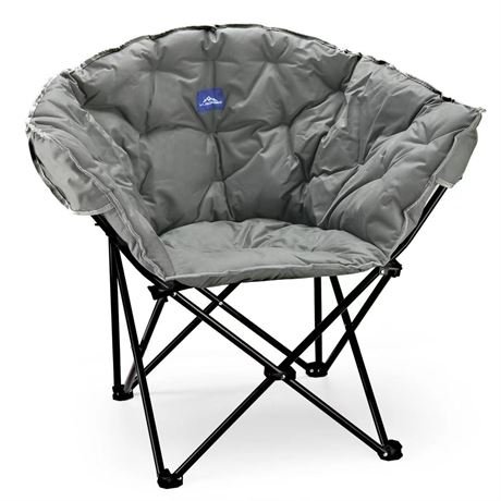 Oversized Padded Moon Leisure Portable Stable Comfortable Folding Chair with