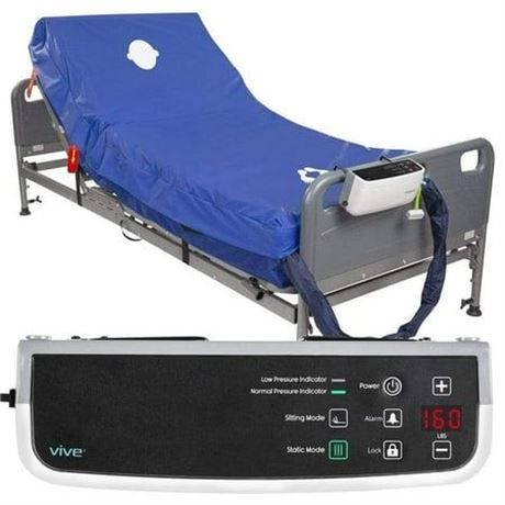 Vive 8  Alternating Pressure Mattress - Low Air Loss Hospital Replacement Pad -